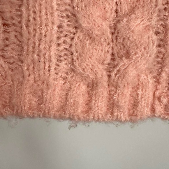 For Love and Lemons Billie Pink Cropped Short Sleeve Cardigan Womens Small - Picture 9 of 9